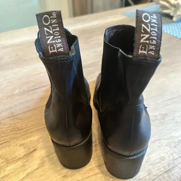 SUPER NICE! Enzo Angiolini‎ Black Pull On Boots Size 8 - Picture 7 of 9